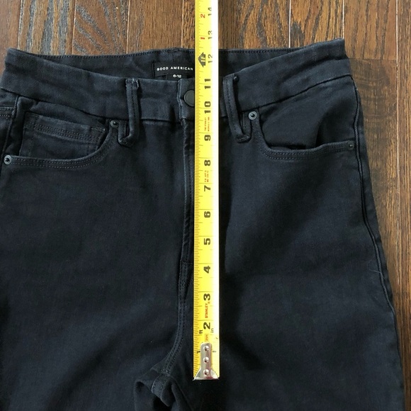 Good American Women's 6-12 Always Fits Good Legs Skinny Black High-Rise Jeans - Picture 9 of 14